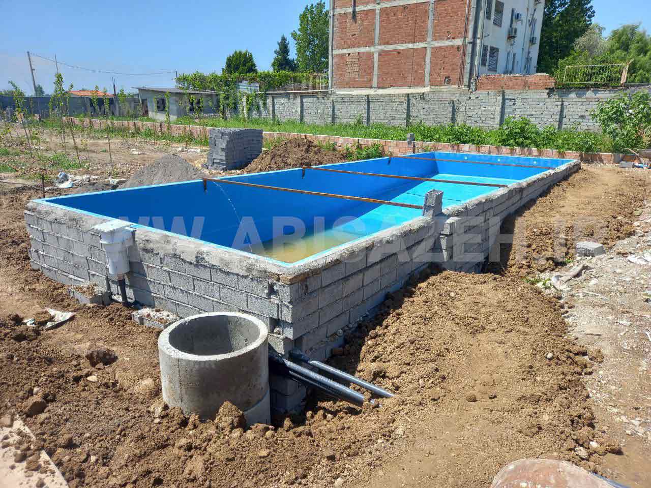 بزرگترین استخر فایبرگلاس نصب شده توسط شرکت آبی سازه