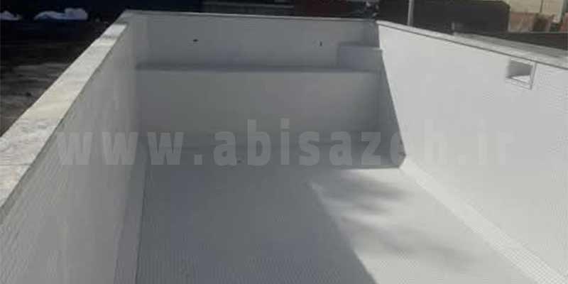 استخر آماده بتنی با پله داخلی