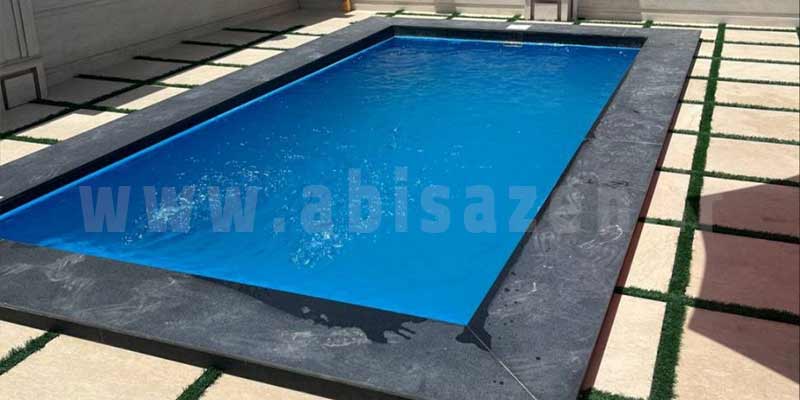 استخر پیش ساخته فایبرگلاس نصب شده در ویلا توسط شرکت آبی سازه