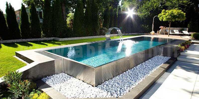 استخر پیش ساخته فلزی یا استیل