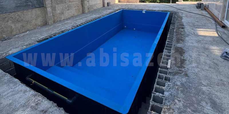 نصب و تراز کردن استخر فایبرگلاس